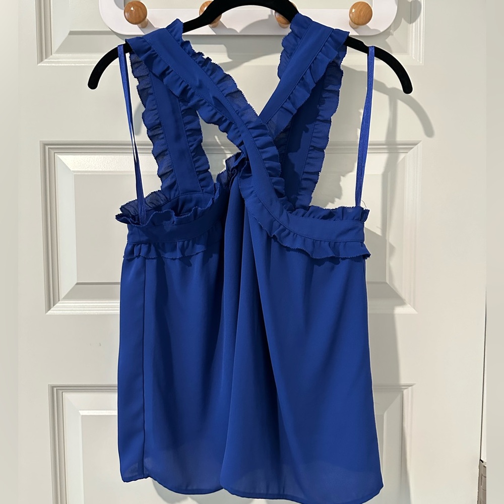 JCrew Halter Ruffle Blouse